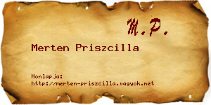 Merten Priszcilla névjegykártya